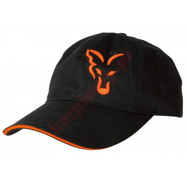 Czapka black / orange baseball cap 
