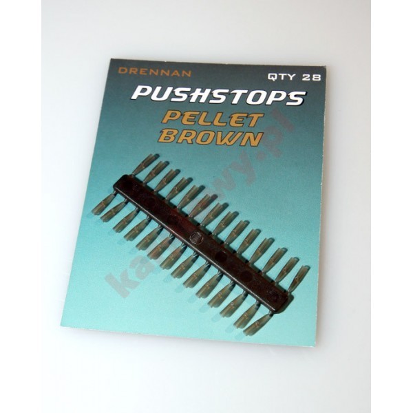 Stopery - pushstop pellet brown 28szt.
