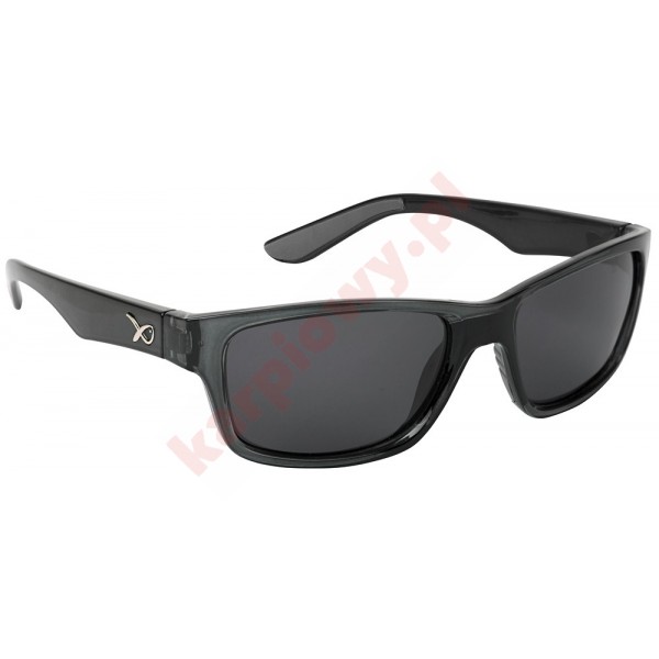 Okulary - glasses casual trans black / grey 
