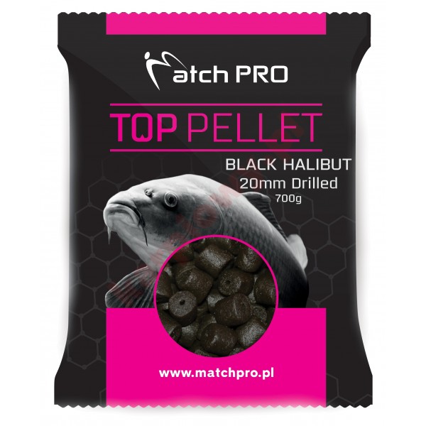 Pellet black halibut drilled  20mm 700g
