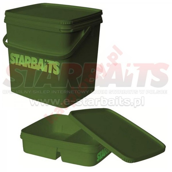 Wiadro Square Bucket 11l z uchwytem, miską i pokrywą