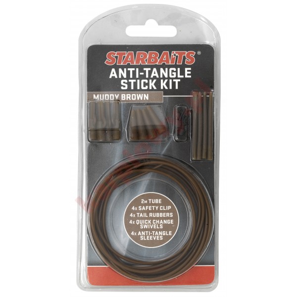 ANTI TANGLE STICK KIT 4szt BRĄZOWY