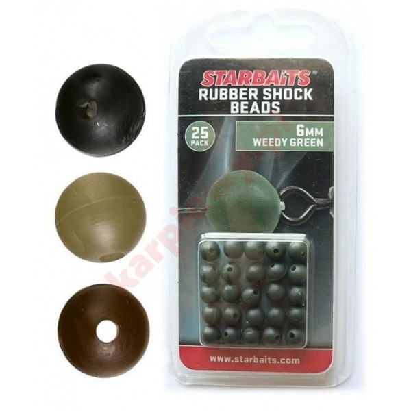 SCHOCK BEADS 6mm KORALIK ZIELONY