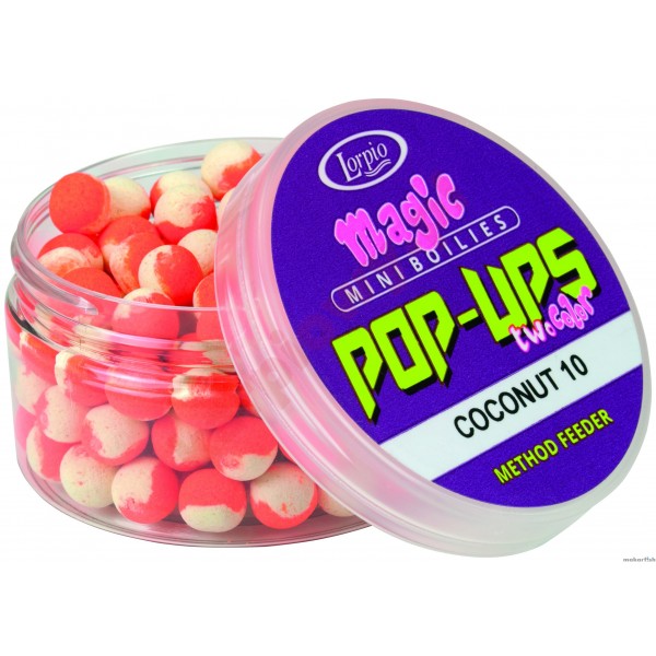 KULKI PROTEINOWE LORPIO MINI BOILIES POP-UPS PINK LEMONADE TWO-COLOR 8mm PINK