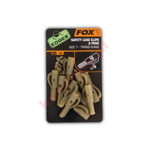 EDGES Lead Clip + Pegs - Size 7 Khaki