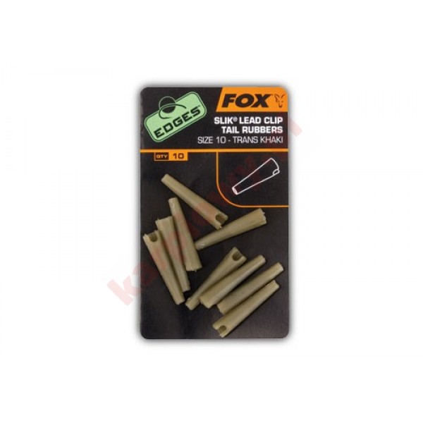 EDGES Slik Lead Clip Tail Rubber - Size 10 Khaki