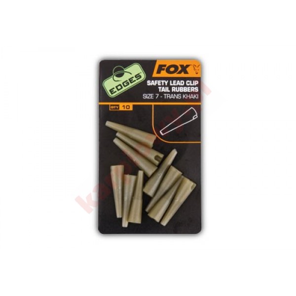 EDGES Lead Clip Tail Rubbers - Size 7 Khaki