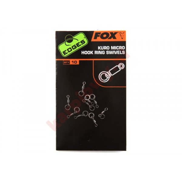 EDGES Kuro Micro Hook Ring Swivels x 10