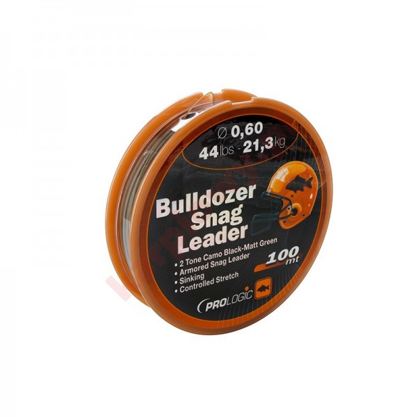 Bulldozer snag leader 44 lbs 21.3kg 0.60mm camo 100m