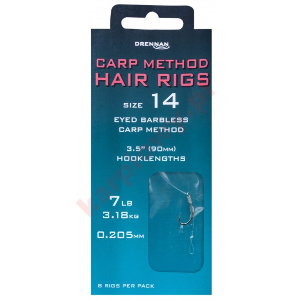 Gotowe przypony - carp method hair rigs nr8/0,235mm