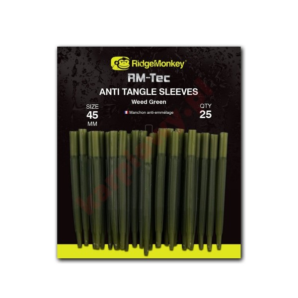 Anti tangle sleeves 45mm weed green