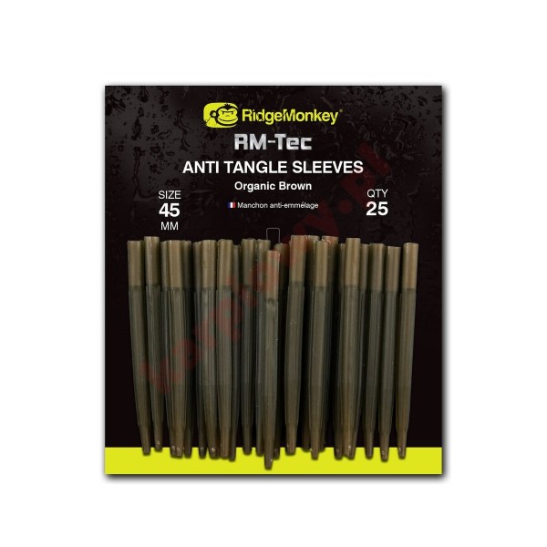 Anti tangle sleeves 45mm organic brown