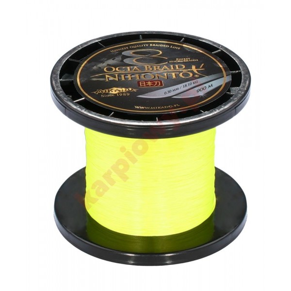 Plecionka nihonto octa braid 0.14mm yellow 900m
