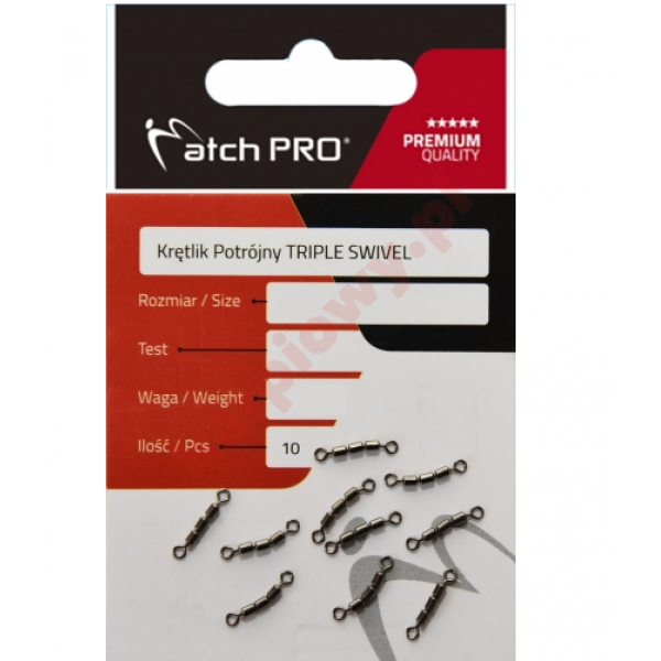 Krętlik Potrójny Triple Swivel nr.10
