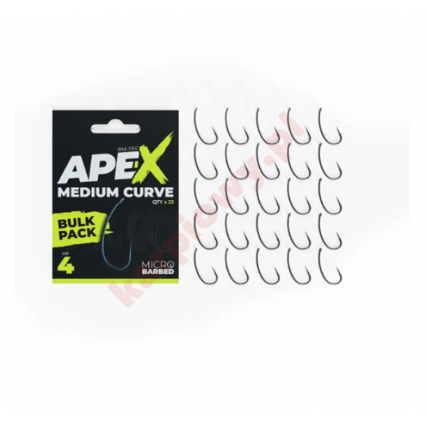 Haczyki Ape-X Medium Curve Barbed Bulk Pack 25szt