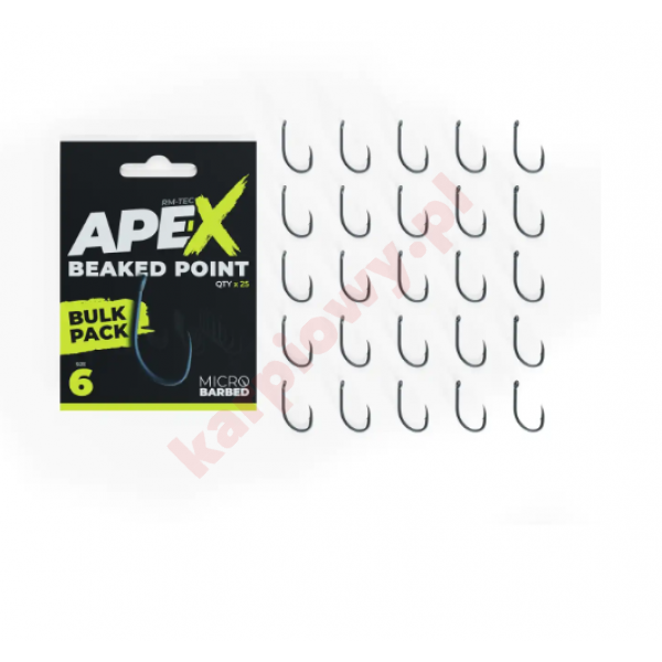 Haczyki Ape-X Beaked Point Barbed Bulk Pack 25szt