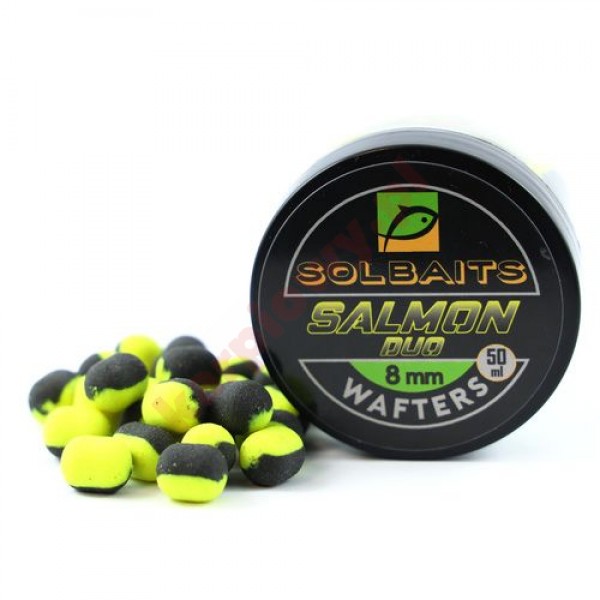 Wafters 8mm Duo Salmon Black/Yellow