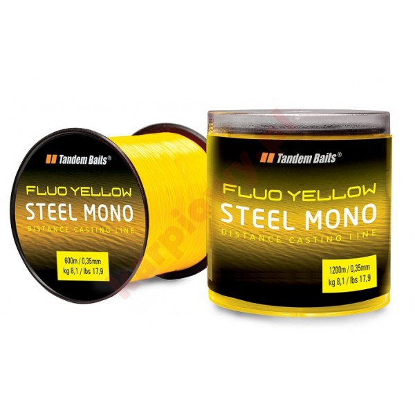 Żyłka steel mono fluo żółta 1200m / 0,35mm