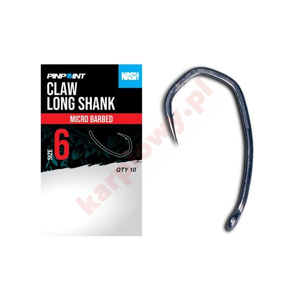Haczyki Claw Long Shank SIze 8 Barbless