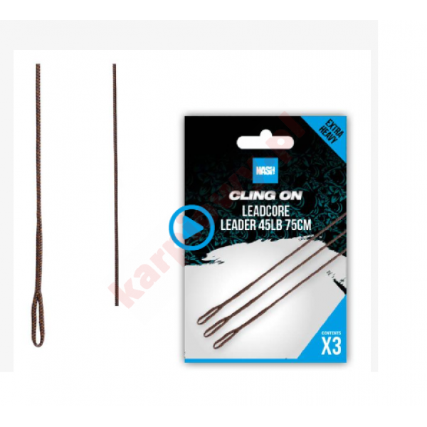 Gotowy Leadcor Ready Tied Unleaded Leader 75cm