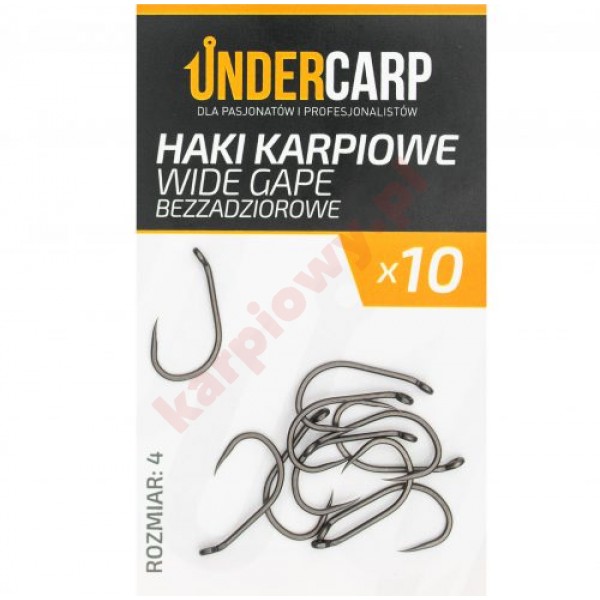  Teflonowe Haki Karpiowe WIDE GAPE Bezzadziorowe 4