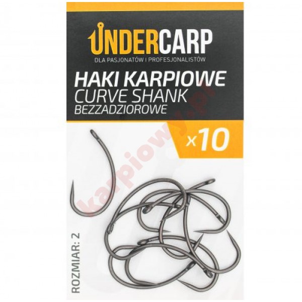 Teflonowe Haki Karpiowe CURVE SHANK Bezzadziorowe 2