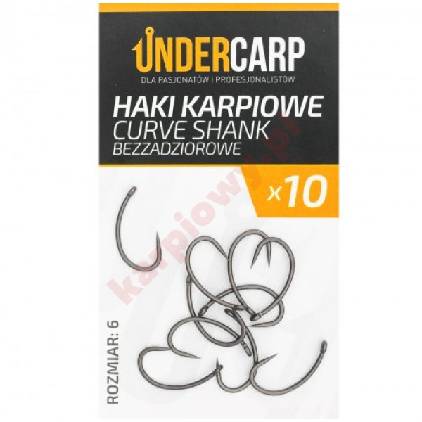 Teflonowe Haki Karpiowe CURVE SHANK Bezzadziorowe 6