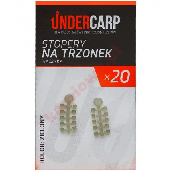 Stopery na trzonek haczyka - zielony